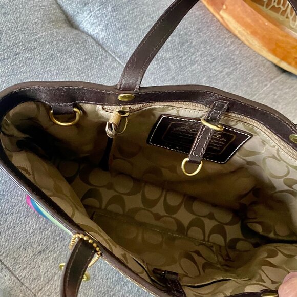 Coach Legacy Striped Mini-Tote Satchel Bag - Picture 8 of 12